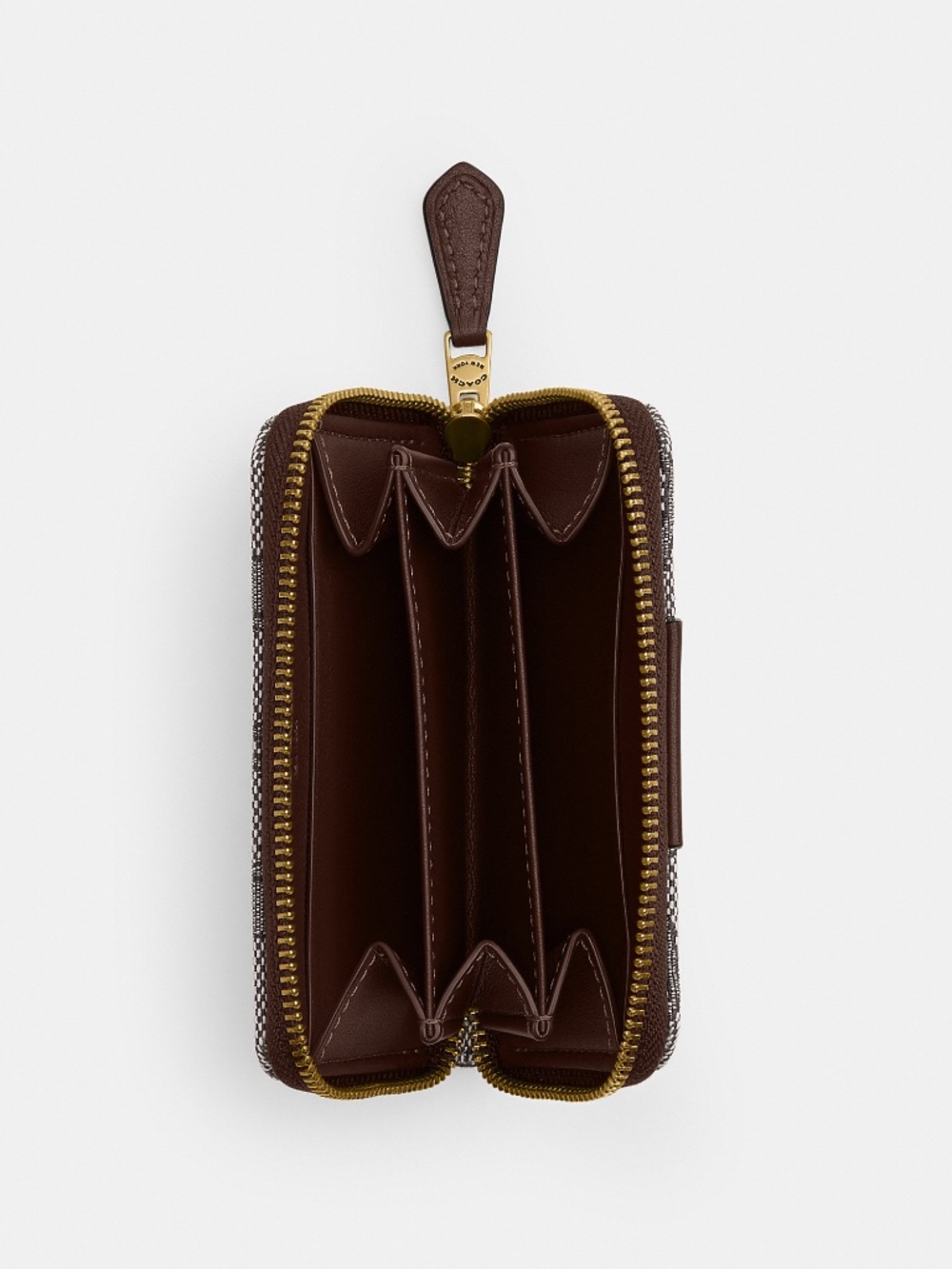 Coach Essential Small Zip Around Card Case In Signature Jacquard - Picture 2 of 3